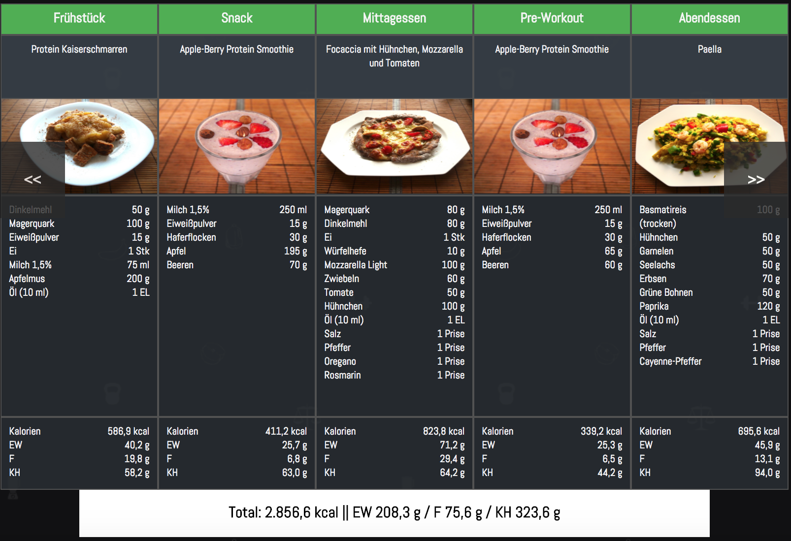 Muster Ernährungsplan